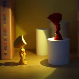 Cute Mini Night Light LED Cartoon Hero Police Desk Lamp Desktop Ornament Bedside Bedroom Table Lights Children Holiday Kid Gifts