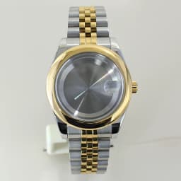 39mm 36mm Round Edge Watch Case Sapphire Crystal Glass For Seiko NH35 NH36 NH38 NH34 Miyota 8215 Movement Presidential Bracelet