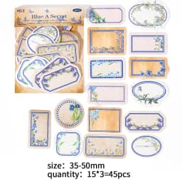 45 pcs Flowers Labels Stickers Decorative Creativity Scrapbooking accessories Diary Album junk journal supplies