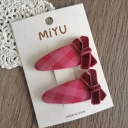 Japan-Korea Popular Fabric BB Hair Clips Set Bow Side Clips for Girls Daily & Party Hairpins Rose Bow Fabric Side Clips