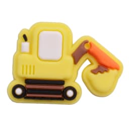 Single Sale 1pcs PVC Shoe Charms Fire Engine Excavator Crane Truck Hole Slipper Accessories Shoes Ornament For Children Gift