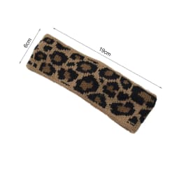 Leopard Headband Cross Knit Chunky Headbands Elastic Crochet Turban Ear Warmer Headwraps for Children Women Hair Accessories