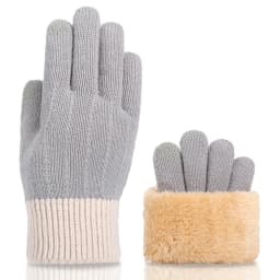 Female Winter Warm Knitted Full Finger Gloves Men Solid Woolen Touch Screen Mittens Women Thick Warm Cycling Driving Gloves H46