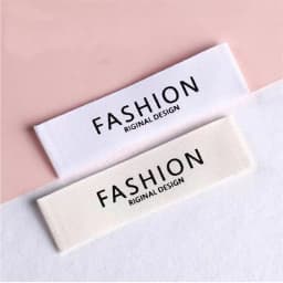 Custom Garment Cotton Labels Washable Polyester Label Customized Cotton Tags Clothing Printed Labels With LOGO