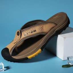 Summer Sandals Genuine Leather Flip Flops Men Classic Roman Sandals Comfortable Slipper Outdoor Casual Non-slip Beach Male Shoes