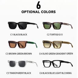 SHAUNA Retro Rivet Rectangle Sunglasses UV400 Sun Glasses
