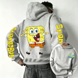 Happy SpongeBob SquarePants Cartoon Anime 2026 New Spring and Autumn Fashion Hoodies for Men and Women