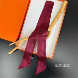 5X100CM Women Narrow Long Scarf Solid flax Silk Rubber Red Tie Bag Ribbon Headbands Luxury Scarf Headscarves Ladies Foulard