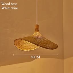 Modern Creative Straw Hat Chandelier Chinese Style Handmade Woven Bamboo Lamp Bamboo Chandelier Tea Room Rattan Hand-woven Lamps