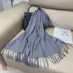 Luxury Solid Winter Scarf Women Pashmina Shawls Soft Scarves Wraps Cashmere Feel Blanket Warm Stoles for Lady Outdoor Bufanda
