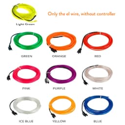 1M 2M 3M 4M 5M Flexible Neon Glow Light EL Wire LED Strip 5V 3V 12V Waterproof Rope For DIY Car Party Room Clothing Decoration