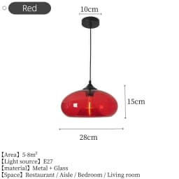 Minimalist LED Glass Hanging Light Nordic Creative Circular Pendant Light Cafe Kitchen Island Living Room Decor Pendant Lamp