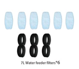 6/12pcs Automatic Water Dispenser Special Filters for 7L Pet Water Feeder Activated Carbon Pet Fountain Filters Set(No Fountain)