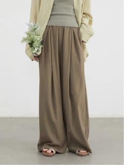 CHIC VEN Women Pants Solid Elastic Waist Loose High Waisted Casual Female Trouser Long Wide Leg Pant Spring Summer 2025