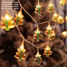 1pc LED Christmas Snowman & Xmas Tree & Santa Claus String Lights Battery Powered Christmas Fairy Atmosphere Hanging Lights