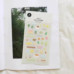 Korean Import Suatelier Cream Simple Live Paper Stickers Scrapbooking Diy Journal Stationery Sticker Decor School Supplies 1169