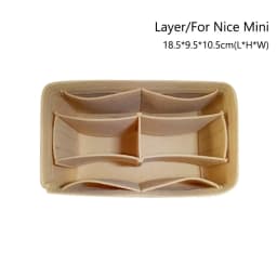 Durable Felt Handbag Insert Bag Storage Organization Purse Liner Bag Support Portable Internal Bag for For LV Nice Nano/Mini/BB
