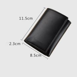Men's 3-Fold PU Leather Wallet - Short Vertical Card Holder with Coin Pouch, Compact Money Organizer