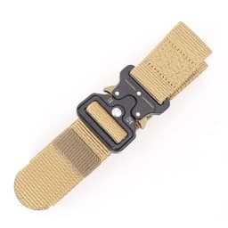 3.8X125cm - Belt Quick Release Outdoor Metal Belt Soft Real Nylon Sports Accessories Men And Women Black Belt