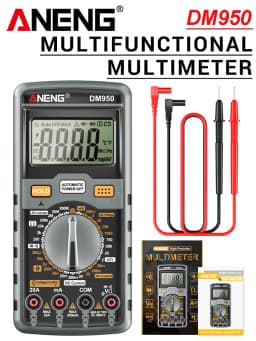 Digital Multimeter Professional Multifunctional Tester ANENG DM950 1999 Count AC DC Voltage Current HFE Transistor Detector Tool