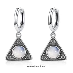New Elegant Natural Kyanite S925 Silver Drop Earrings for Women Vintage Jewelry Wedding Engagement Hoop Earrings Gifts