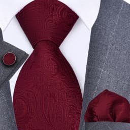 GUSLESON 8cm Blue Black Pink Men Ties Pocket Square Cufflinks Set Paisley Silk Necktie Wedding Business Gift Tie Accessories