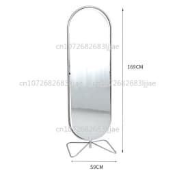 Rotating Full Body Mirror Home Bedroom Fitting Floor Internet Celebrity Stainless Steel Floor Dressing Mirror