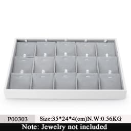 Oirlv Soft Velvet Stackable Jewelry Tray Case Jewelry Display Storage Box Portable Ring Earrings Necklace Organizer Box Jewelry