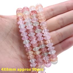 Natural Stone Square Beads Crack Crystals Gem Loose Spacer Cube Beads for Jewelry Making DIY Bracelet Necklace Accessories 6mm