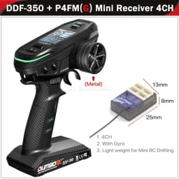 DUMBORC DDF-350 10CH RC Remote Controller 2.4G Digital Radio Transmitter Gyro Receiver for Drift Car Tank Boat Robot Toy Wltoy
