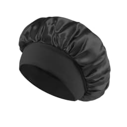 Satin Bonnets Night Sleeping Cap Large Elastic Wide Soft Band Colorful Silk Hat for Curly Hair Care Beauty Makeup for Women
