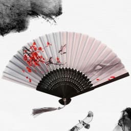 Retro Flower Pattern Home Decoration Elegent Bamboo Folding Fan Chinese Style Painting Handheld Fan Dance Performance Props