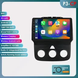 Hizpo 9inch Android Car Radio For Dodge Ram 1500 2500 3500 (2013-2018) Manual AC Stereo Head Unit Navigation Carplay Touchscreen
