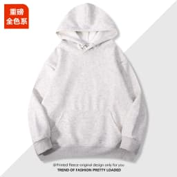 2026 Men's and Women's 600g Cotton Silver Fox Fleece Hooded Long Sleeve Sweatshirt Solid Color Couple's Fleece Hoodie