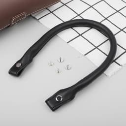 2PCS Bag Straps Synthetic Leather DIY Handmade Handles Black Brown Replacement Strap for Crossbody Shoulder Handbag Handle 53cm