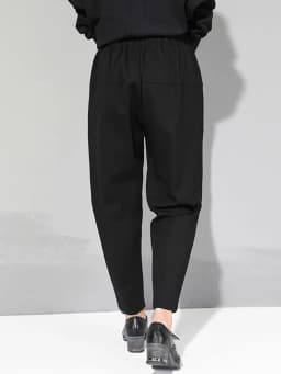 [EAM] Women Patchwork Split Joint Brief Pants New Spring Autumn High Elastic Waist Black Loose Trousers Fashion Tide 2026  JQ013