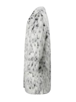 LGRQ 2026 Winter Fur Coat Women's Medium Long Waistless Spotted Long Sleeve Fake Fox Polka Dots Jacket Female Windbreaker WV9630