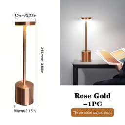 LED Table Lamp Touch Sensor Rechargeable Desktop Night Light Wireless Reading Lamp for Restaurant Hotel Bar Bedroom Decor Light