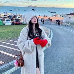 High-Quality Imitation Fur Coat For Women's Winter 2025 Long Environmentally Friendly Fur Thick Over Knee long Mink Fur Coat Pop