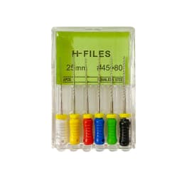 6Pcs/Pack Dental Files Hand Use H-Files 21/25mm Stainless Steel Endodontic Root Canal Files Dentist Tools Dental Lab Instruments