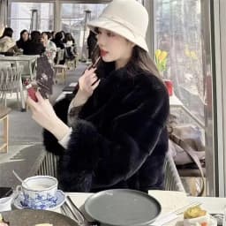 2025 Winter New Korean Imitation Fox Fur Coat For Women Short Elegant Fur Jacket Autumn Thicken Loose Soft Plush Tops Outwear