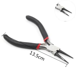 Black Handle Long Nose Mini Pliers Round Flat Long Nose Bent Nose Pliers For Jewellery Making Diy Crafts Necklace Bracelet Tools