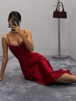 Elegant Sleeveless High Split Women Midi Dresses Vintage Wine Red Spaghetti Strap Dress 2026 Summer Lady Evening Party Vestidos