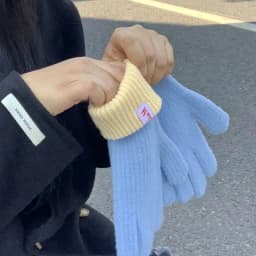 Women Winter Thickened Windproof Keep Warm Fingertip Touch Screen Knitted Gloves Fashion Color Spelling Soft