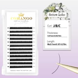 Bottom Black Lower Eyelashes Extension Short Synthetic Lashes Mink Individual Lash J/B/C Curl Super Soft Eye Cosmetic