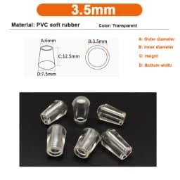 2.5/3/3.5/4/5/6/7/8/10mm PVC Round End Cap Cover Screw Thread Hook Cover Soft Plastic Caps Coat Hanger Anti Protective Sleeve