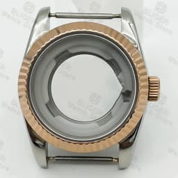 BLIGER 31mm NH05 NH06 Watch Case Fluted Curved Silver Gold Rose Gold Jubilee For Ladies Watch Date Sapphire Glass Waterproof
