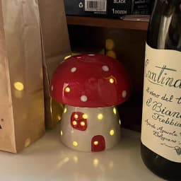 Creative Mushroom Small Night Lamp Bedside Light Home Decoration Ceramic Cute Mushroom Night Light Birthday Gift