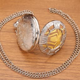Antique Skeleton Spider Vintage Roman Numerals Quartz Pocket Watch Necklace Pendant Clock Chain Men Women with Chain Gifts
