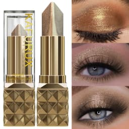 Two Color Eye Shadow Stick Shimmer Glitter Brown Color Dimensional Natural Without Taking Off Makeup Eye Cosmetic for Women Gift